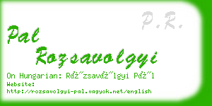 pal rozsavolgyi business card